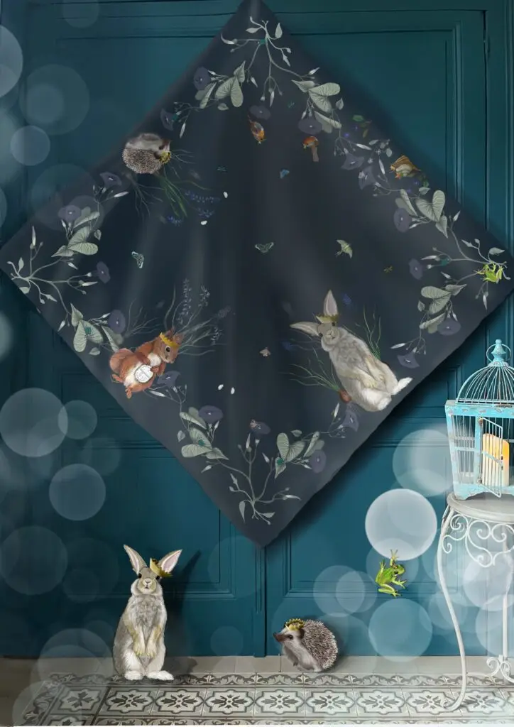 Châle Rois de la Forêt coloris Nuit