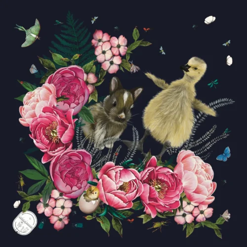 Maman Bébé Mini Foulard 42 Soie Bleu nuit