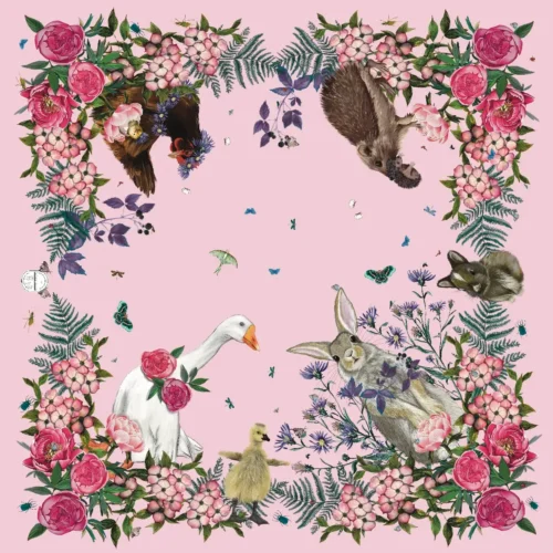 Maman Bébé Foulard 90 Coton Rose tendre